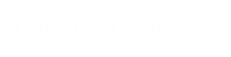 Computer Psychiatrist, Funny Nameplate with Holder