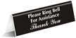 Ring Bell Office Tabletop Tent Sign