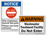 ANSI Do Not Enter Signs