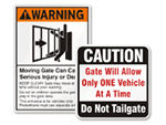 Entrance Gate Signs