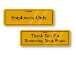 Gold DiamondPlate™ Signs