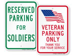 Veteran Parking Signs