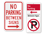 No Parking Between Signs