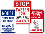 Parking Lot Safety Signs