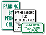 Permit Parking Signs