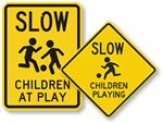 Slow Down for Children Signs