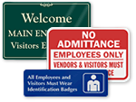 Visitors Must Sign In Signs