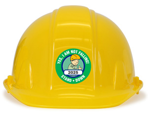 Fall Protection Hard Hat Sticker