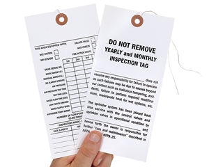 Custom Fire Sprinkler Tags