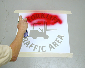 Floor Safety Stencil