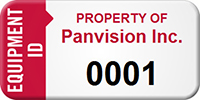 Personalized Equipment ID, Company Name, Numbering Asset Tag