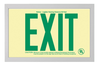 6 in. EXIT Sign in Brushed Aluminum Frame