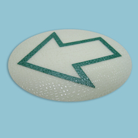 12 Dots with green arrow 3.5 in. diameter