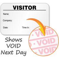 Visitor Badge with Company Shows Void Next Day