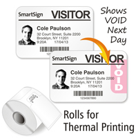 3" TAB Expiring Direct Thermal Badge