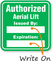 Authorized Forklift Lift Write On