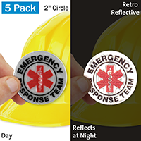 Emergency Response Team Hard Hat Label