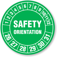 Safety Orientation Hard Hat Decals