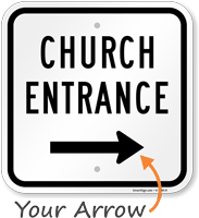 Church  with Arrow
