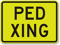 Fluorescent Diamond Grade School Sign