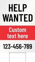 Custom Vertical Help Wanted Yard Sign