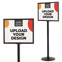 Double Sided Slide In Aluminum Poster Frame Floor Standing