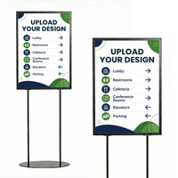Oval Base Infoboard Double Sided Floor Sign Holder Kit