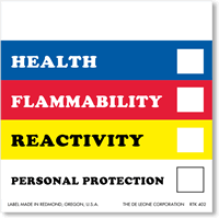 Vinyl RTK Color Bar Chemical Label