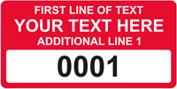 Rectangular Custom Template  Numbering