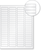 Laser Printable Blank Vinyl 80 Labels/Sheet 0.5in.x1.75in.