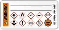 Warning Biohazard and GHS Secondary Label