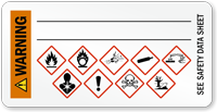 Warning GHS Hazard Secondary Label