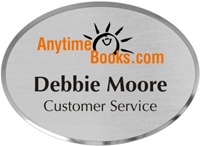 Oval Customizable Metal Name Badge
