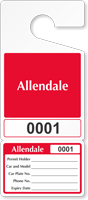 Custom Parking Permit Hanger
