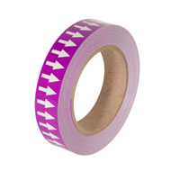 Purple Background Directional Flow Marker Tape