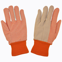 Premium Orange Knit Wrist Heavy Weight 10 Oz.  With PVC Dots