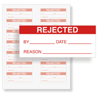 Calibration Labels Red On White