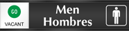 Bilingual Men Hombres  Vacant/Occupied Slider Sign