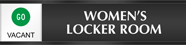 Women's Locker Room  Vacant/Occupied Slider Sign