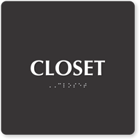 Closet TactileTouch Braille Sign