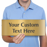 Custom Engraved Brass Sign Text Upto 6 Lines
