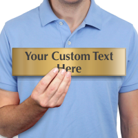 Custom Text Upto 3 Lines Engraved Brass Sign