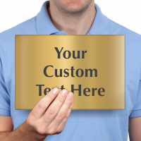 Custom Engraved Brass Sign Text Upto 7 Lines