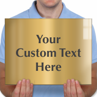 Custom Engraved Brass Sign Text Upto 11 Lines