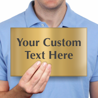 Custom Engraved Brass Sign Text Upto 7 Lines
