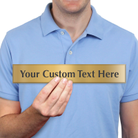 Custom Text Engraved Brass Sign