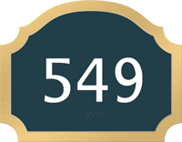 Florence Room Number Sign 4.875 in. x 6.25 in.