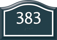 Santera HT Room Number Sign w/Border 3.5 in. x 5 in.