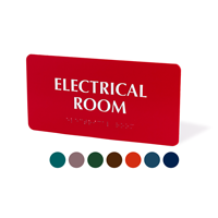 Electrical Room Braille Sign – ADA Compliant TactileTouch™ Door Sign