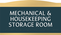 Room Name Sign, ¾ in. raised letters braille